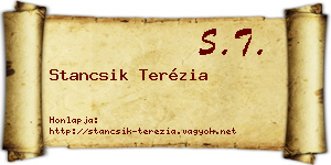 Stancsik Terézia névjegykártya